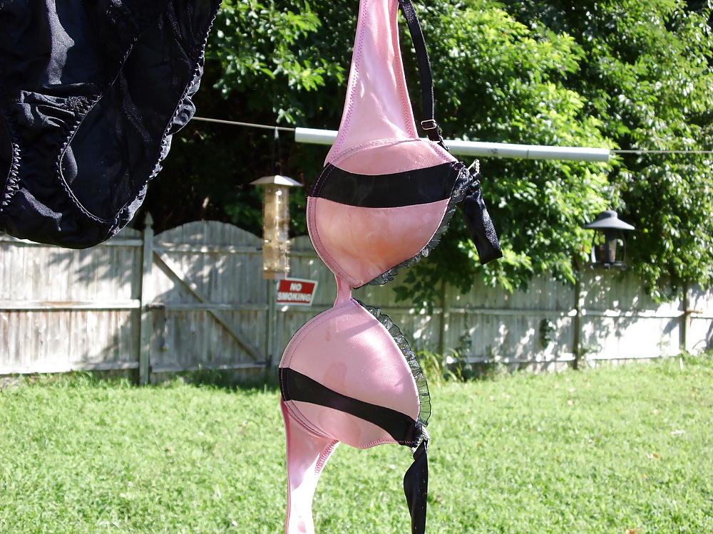 LINGERIE ON THE LINE FOR THE NEIGHBORS TO SEE. #6373054
