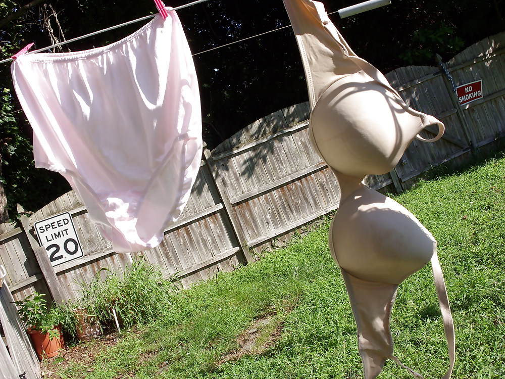 LINGERIE ON THE LINE FOR THE NEIGHBORS TO SEE. #6373088