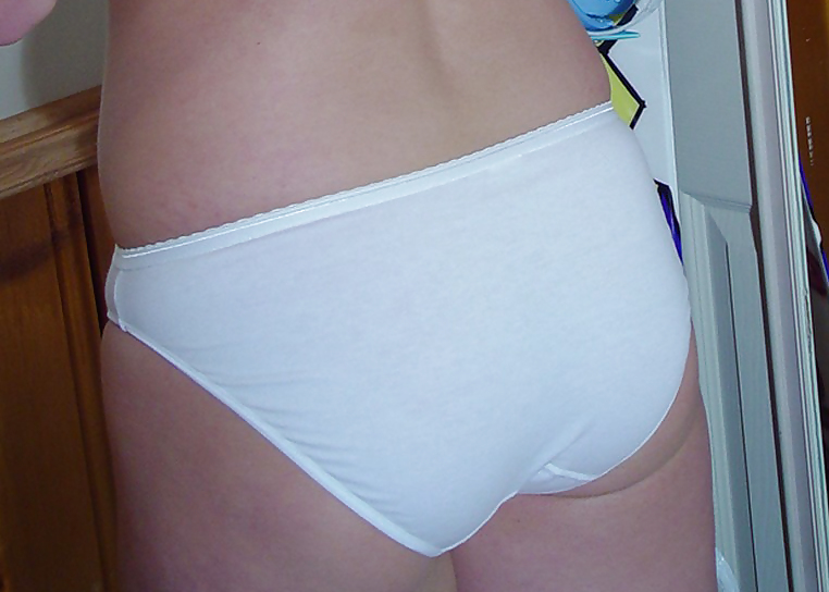 Sexy White Cotton Panty Ass #16204911