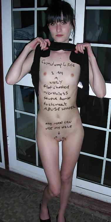 Slut writings on whore to humiliate them #19345599