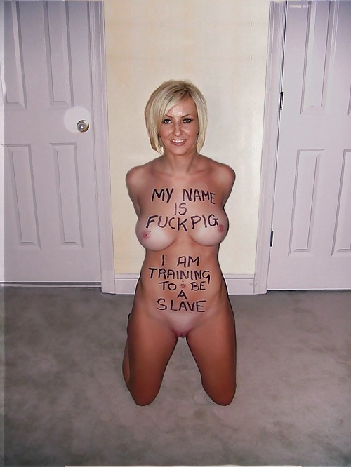 Slut writings on whore to humiliate them #19345624