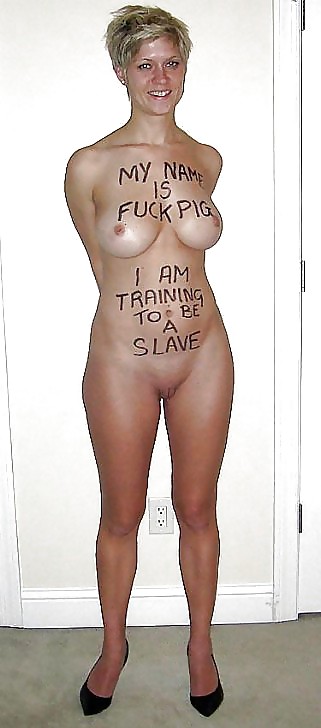 Slut writings on whore to humiliate them #19345903