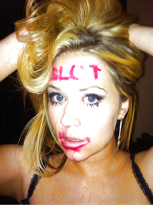 Slut writings on whore to humiliate them #19346094