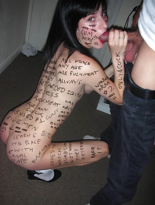 Slut writings on whore to humiliate them #19346369