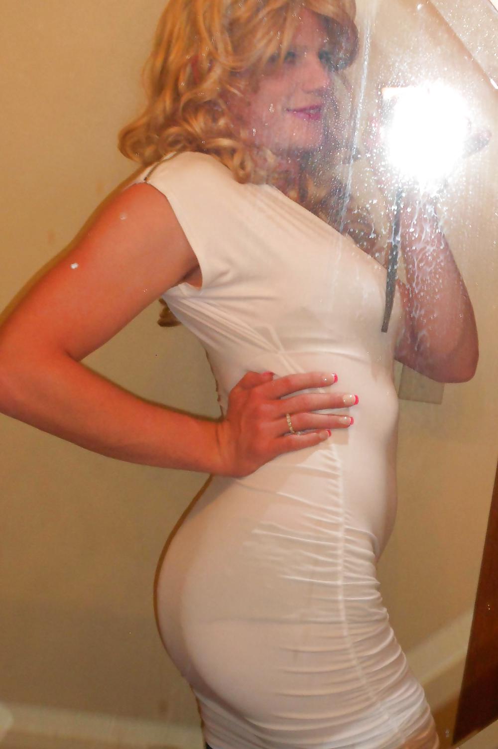 White Dress and Striptease Sissy Vanessa #13102532