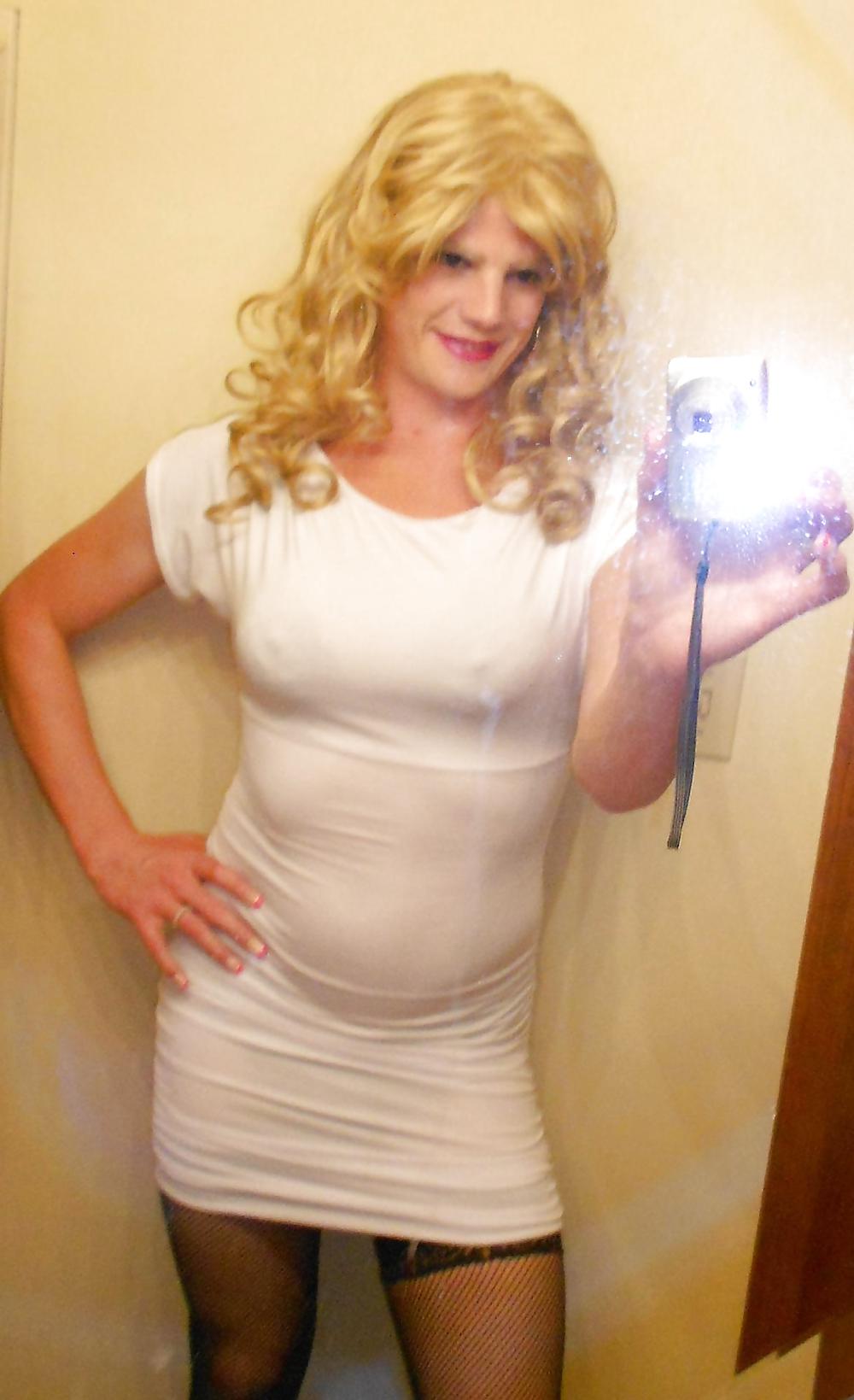 White Dress and Striptease Sissy Vanessa #13102542