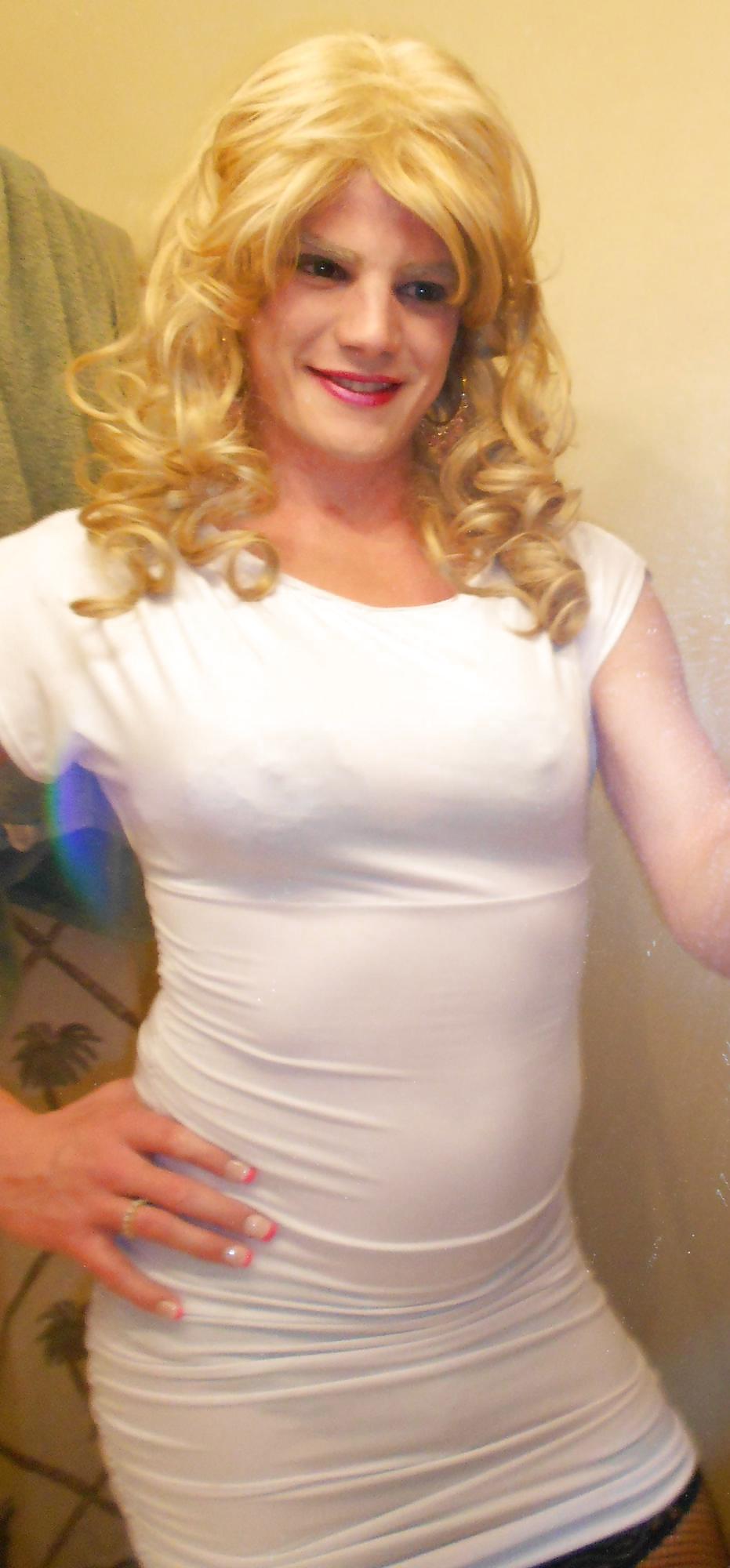 White Dress and Striptease Sissy Vanessa #13102550