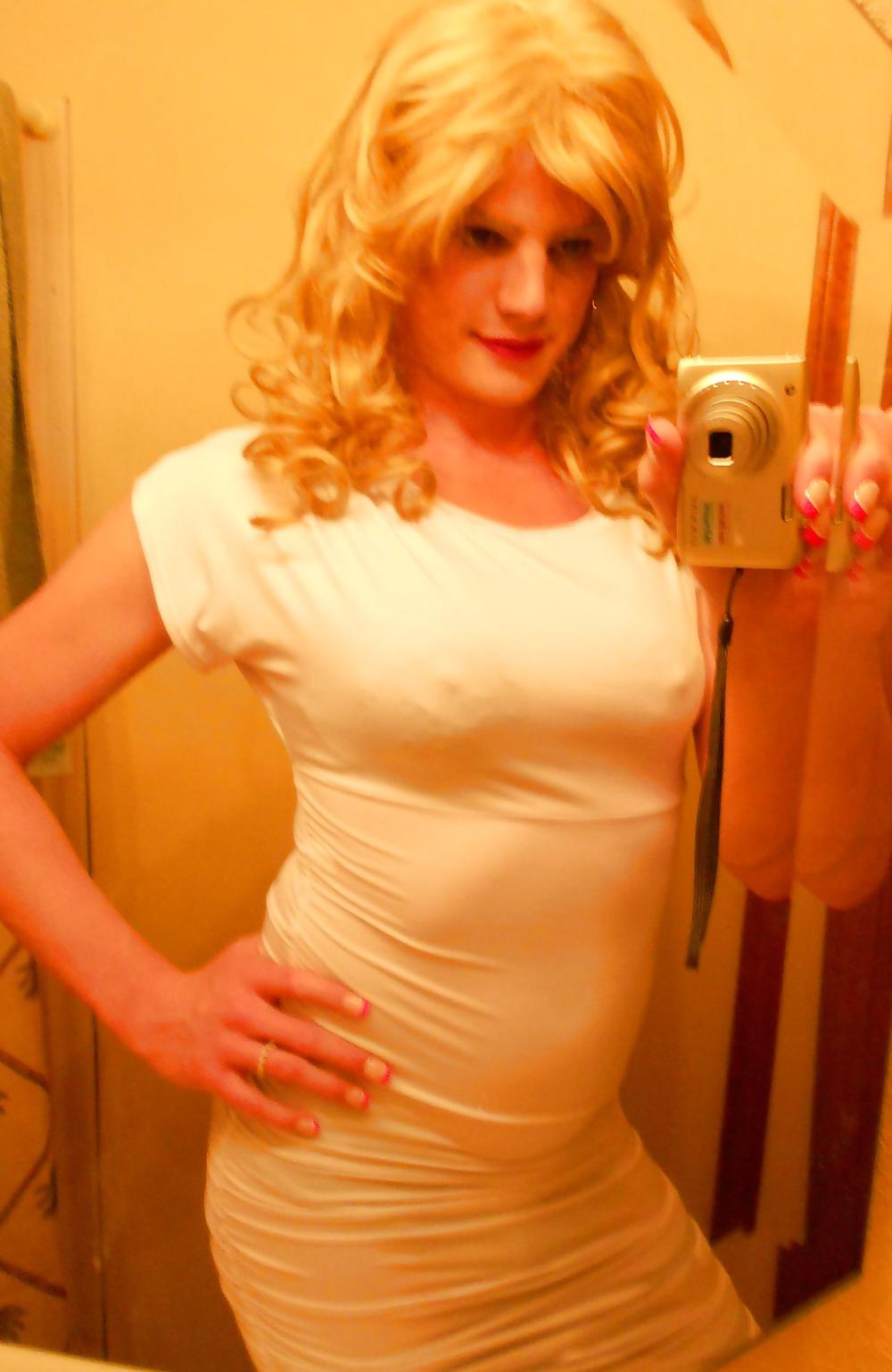 White Dress and Striptease Sissy Vanessa #13102563