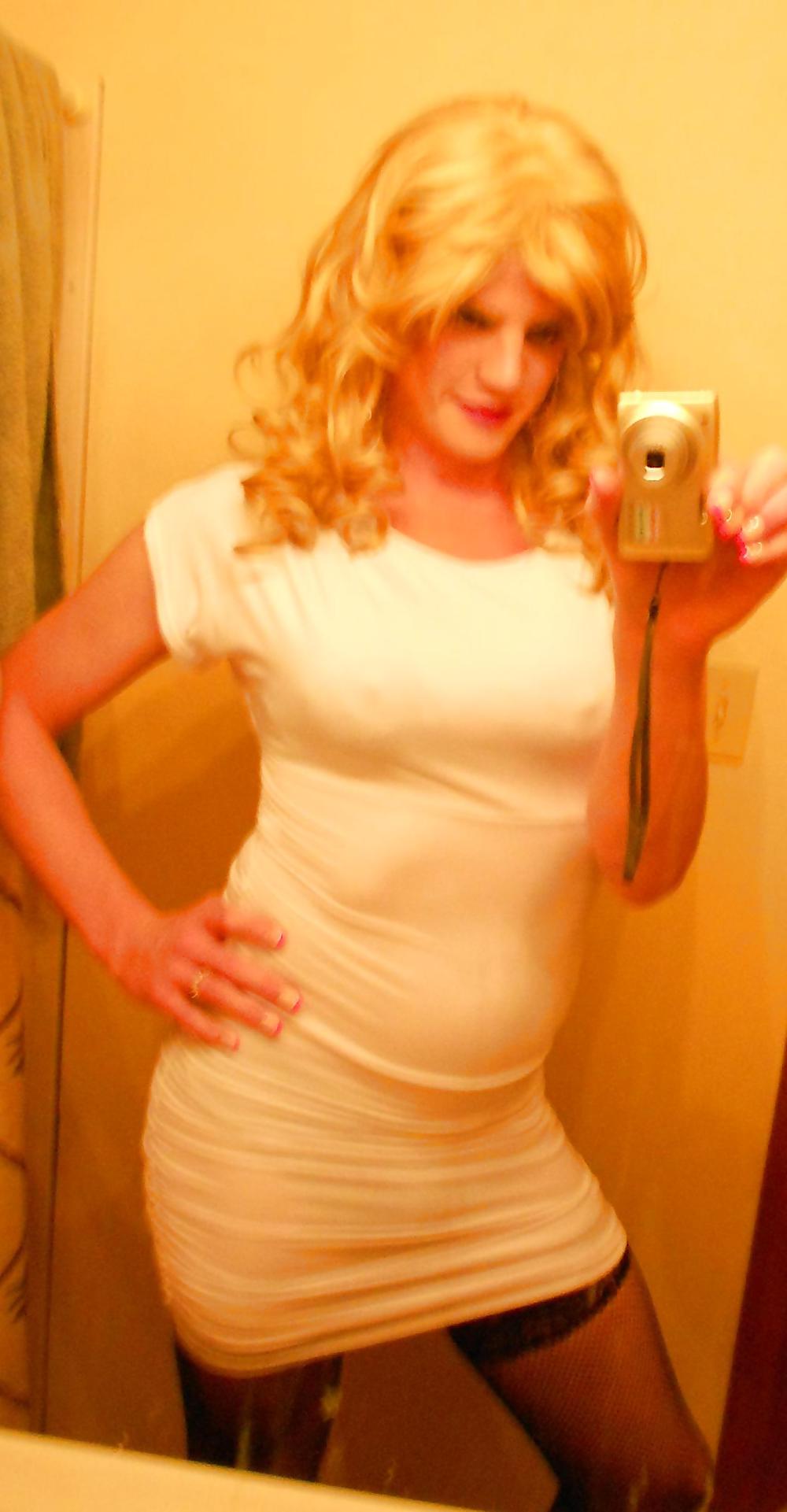 White Dress and Striptease Sissy Vanessa #13102570