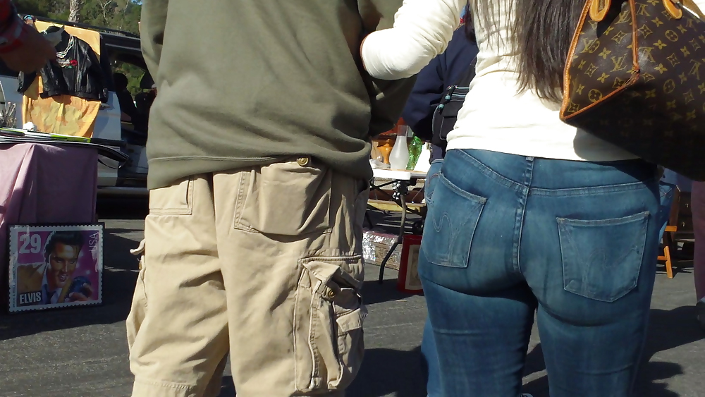 Beefy teen ass and butts in blue jeans  #7040060