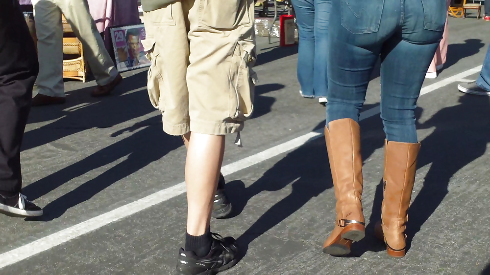 Beefy teen ass and butts in blue jeans  #7040207