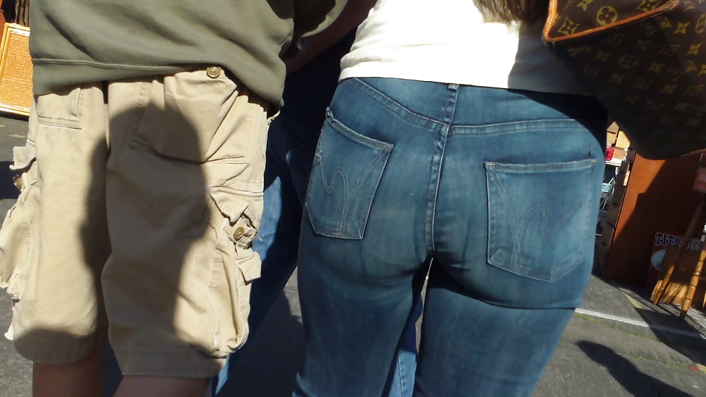 Beefy teen ass and butts in blue jeans  #7040246