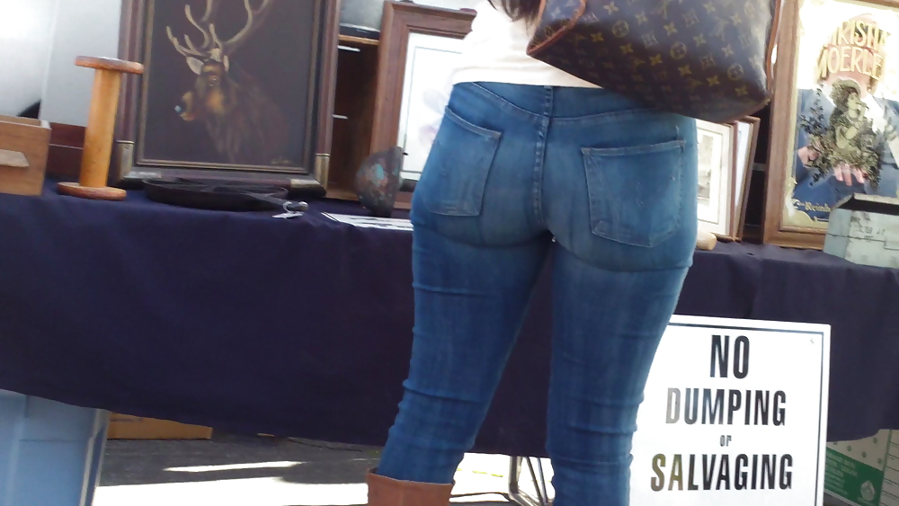 Beefy teen ass and butts in blue jeans  #7040269