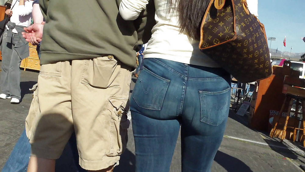 Beefy teen ass and butts in blue jeans  #7040307