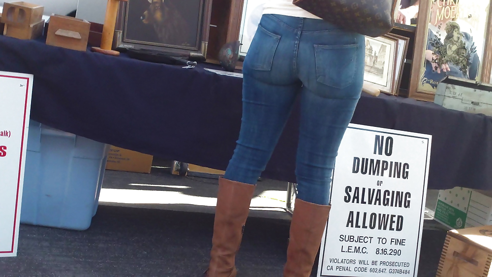 Beefy teen ass and butts in blue jeans  #7040363