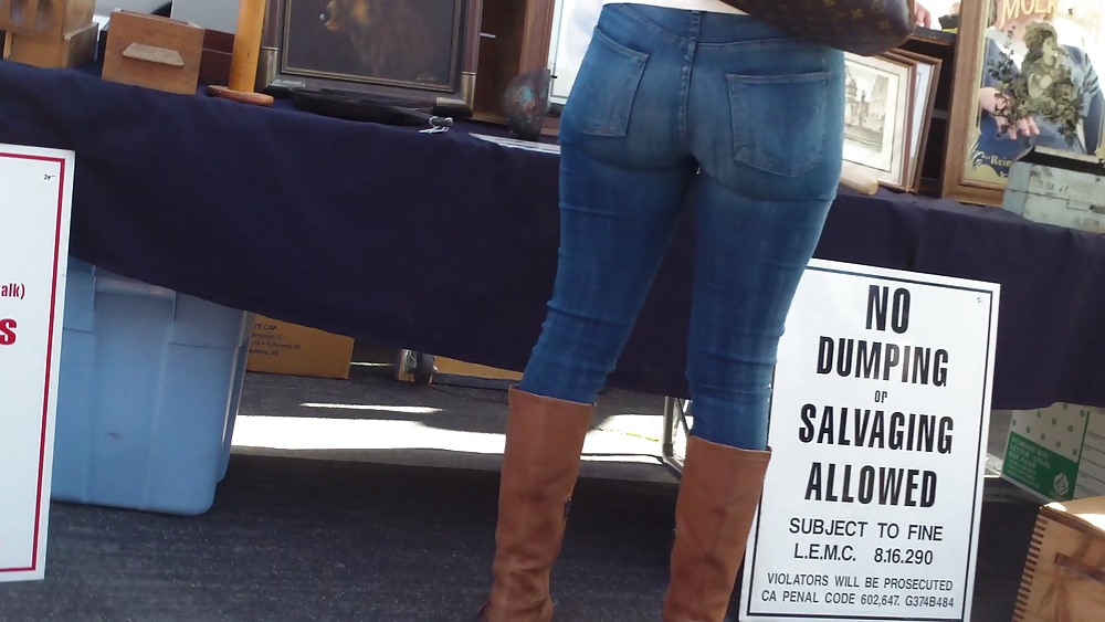Beefy teen ass and butts in blue jeans  #7040393