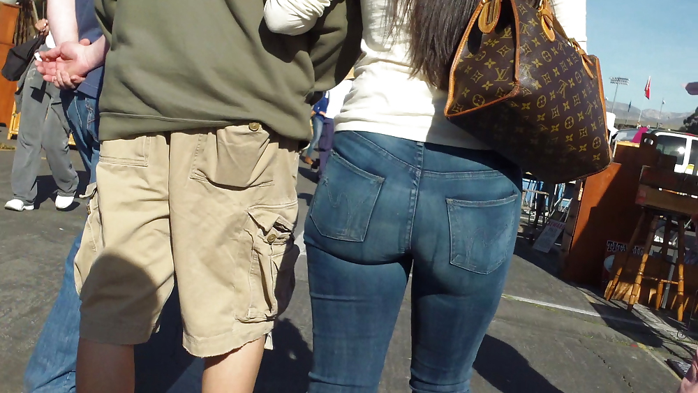 Beefy teen ass and butts in blue jeans  #7040454