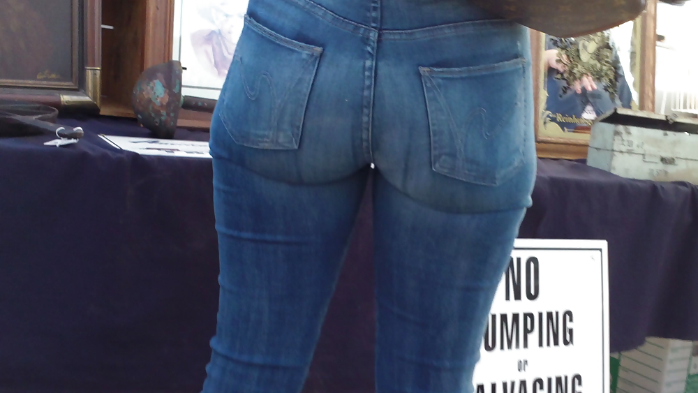 Bullige Teen Ass Und Stößt In Der Blue Jeans #7040520