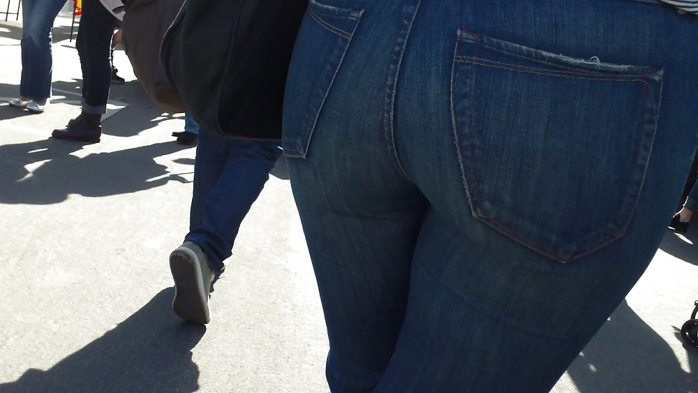 Beefy teen ass and butts in blue jeans  #7040616