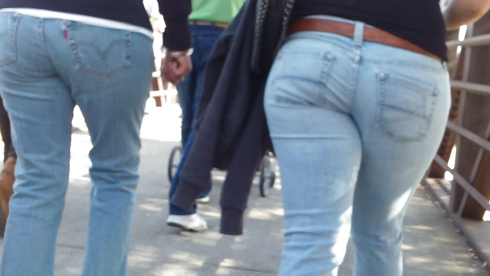Beefy teen ass and butts in blue jeans  #7040654