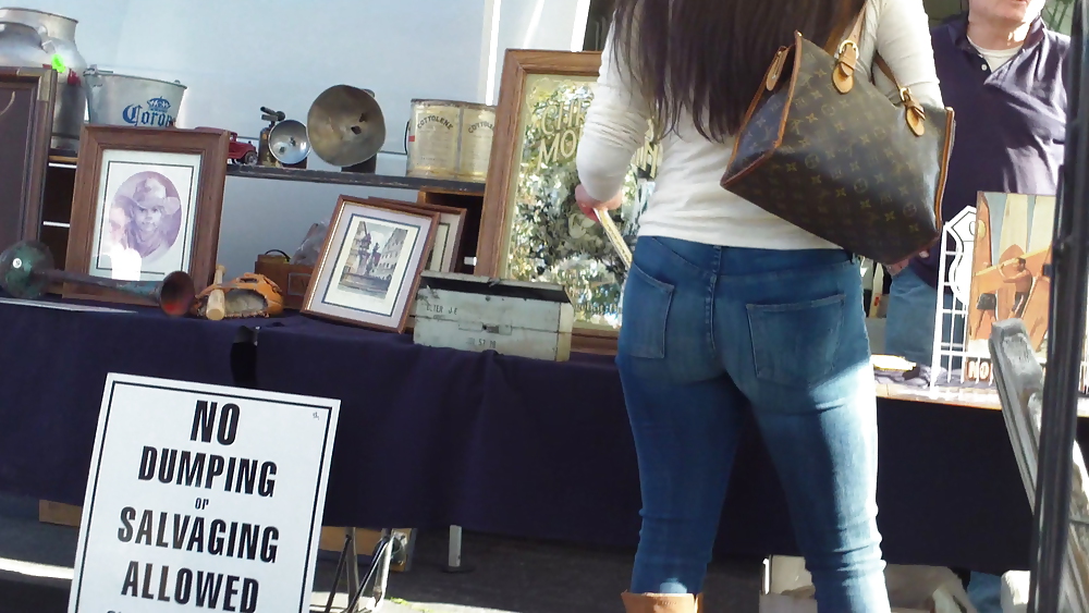 Beefy teen ass and butts in blue jeans  #7040808