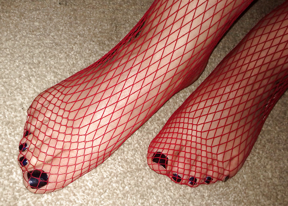 Red Fishnet Stockings #15471520