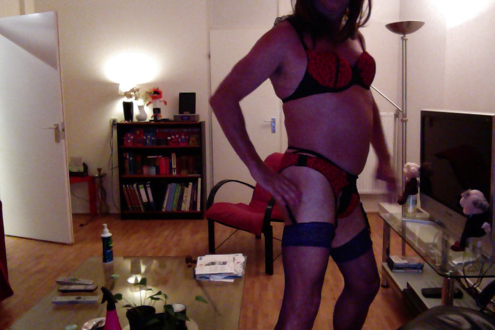 Red and black lingerie #13783587