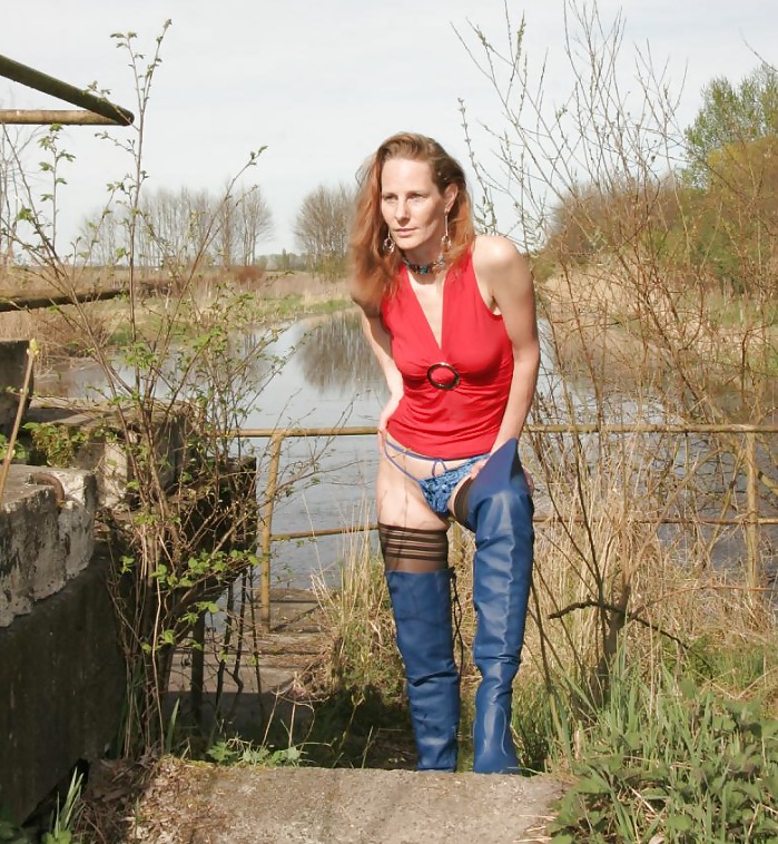 Skinny Milf Overknee Stiefel Fersen #13537067