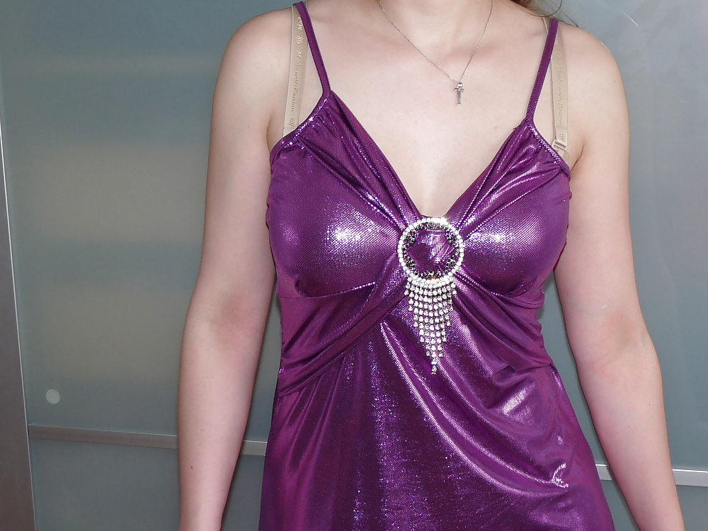 Esposas sexy seda satinada brillante vestido púrpura2 
 #21722411