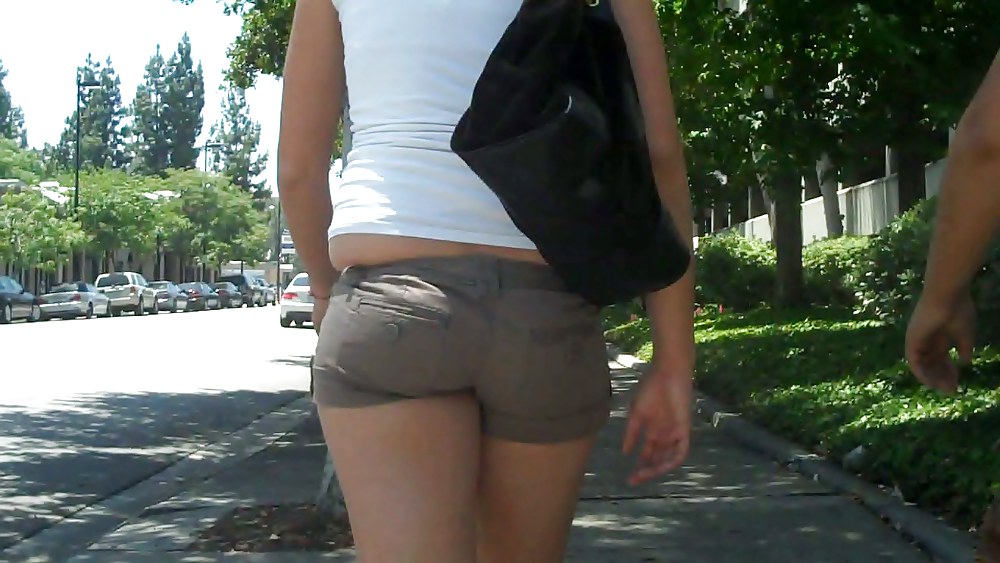 Nice ass & butt not in jeans but in short shorts #5310461