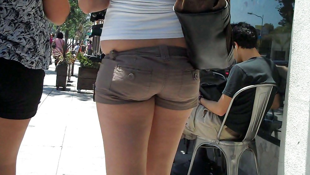 Nice ass & butt not in jeans but in short shorts #5310508