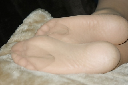 More Fresh Nyloned feet Pics (wife) #17277515
