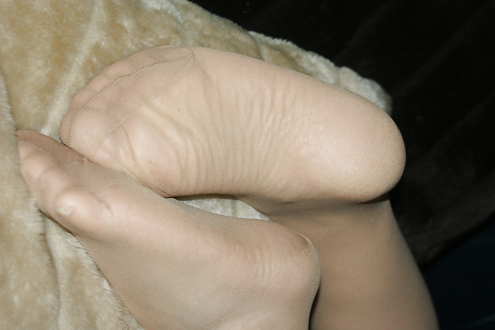 More Fresh Nyloned feet Pics (wife) #17277541