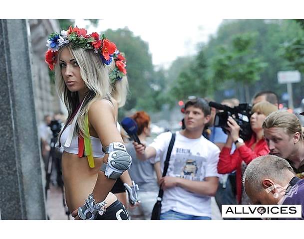 FEMEN - cool girls protest by public nudity #7048162