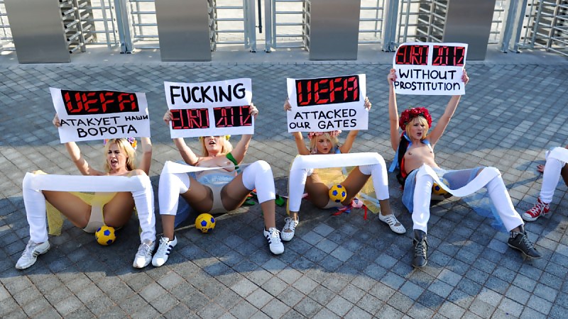 FEMEN - cool girls protest by public nudity #7048186
