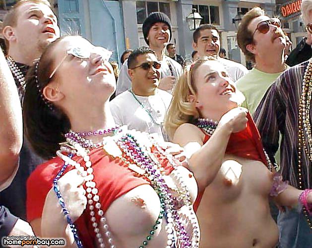 Flashing round boobies in public #12567698