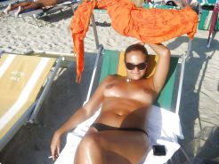 Sunbathing.