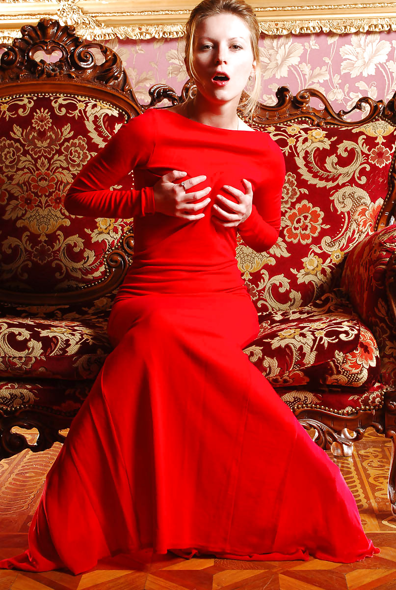 Redhead Lady In Red,By Blondelover. #21707405