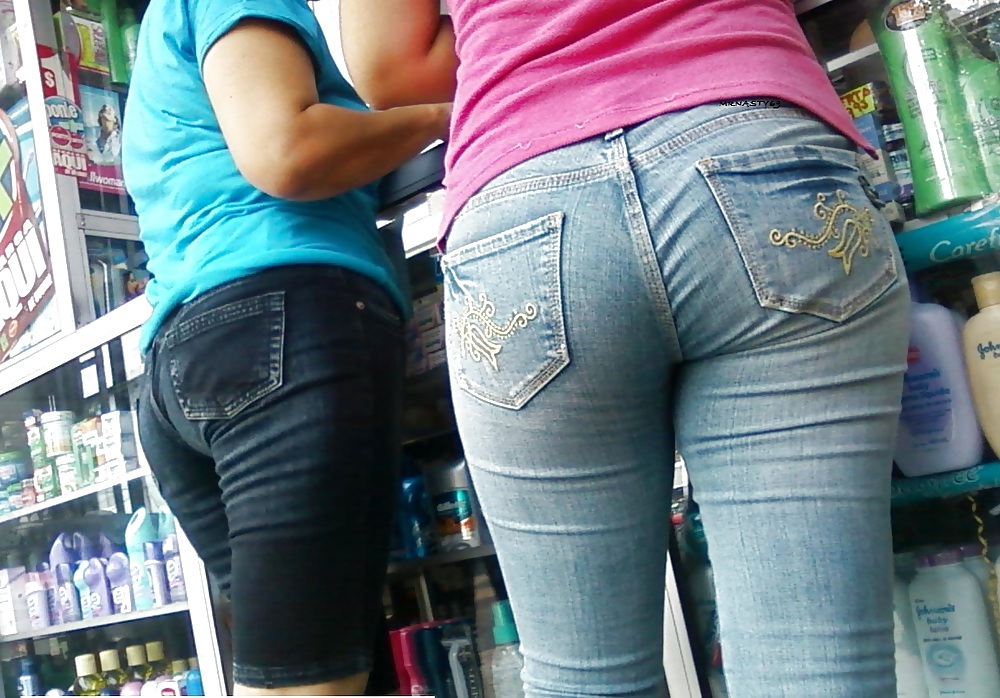 Wife  In Jeans With Big Ass Standing #19800276