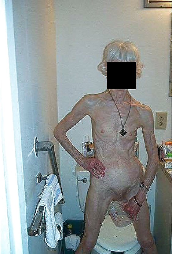 EXTREMELY SKINNY AND VERY OLD HAIRY GRANNY #15429441