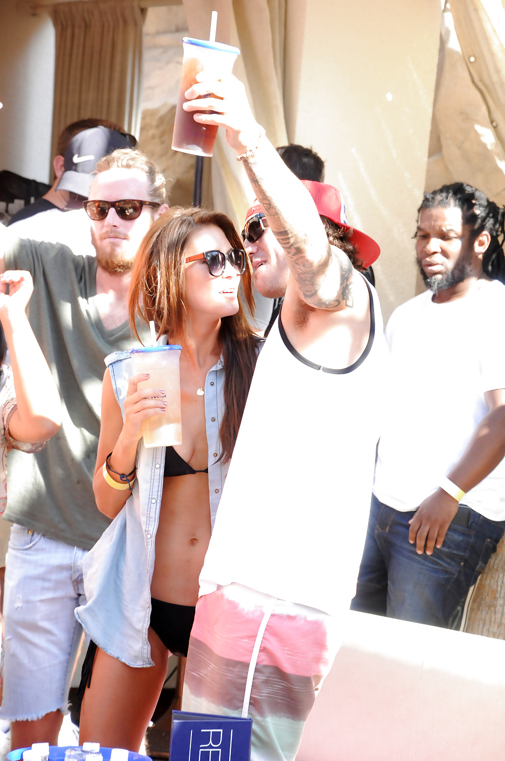 Audrina Patridge Wyclef Jeans poolside concert in Las Vegas