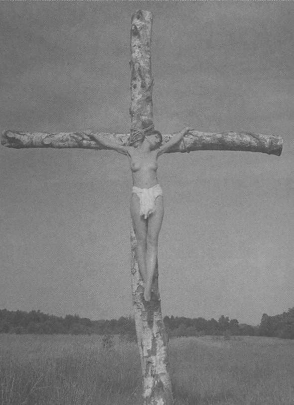 Crucified girl and teen #11209780