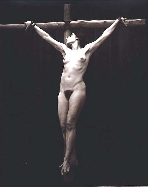 Crucified girl and teen #11209800