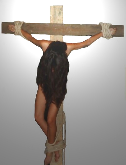 Crucified girl and teen #11209813
