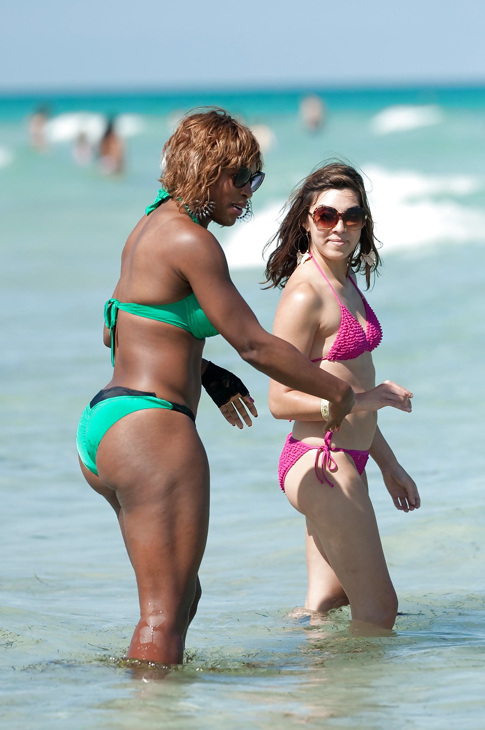 Serena Williams  Monster Ass and Boobs On The Beach In Miami