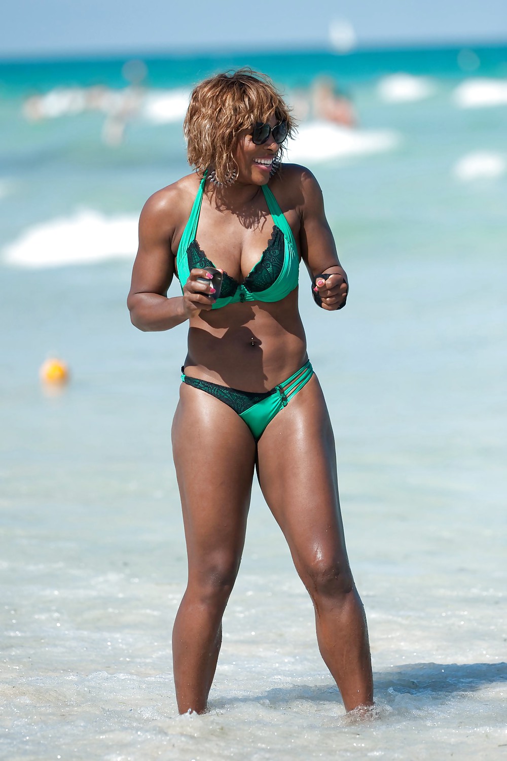 Serena Williams  Monster Ass and Boobs On The Beach In Miami #3191420