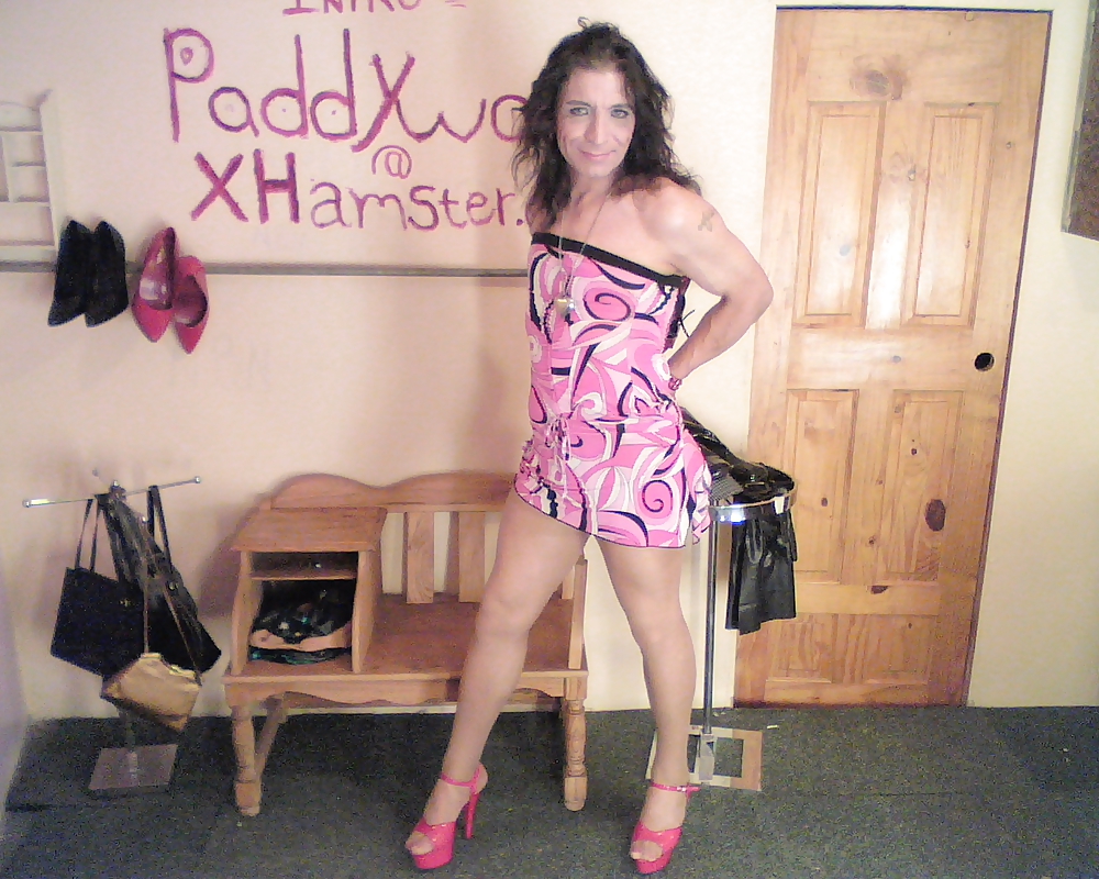 Pink and black mini tube dress #4242477