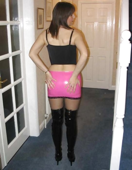 Latex and leather skirts, leggings #15625375