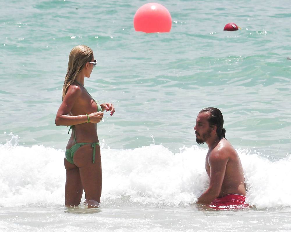 Shauna Sand in a teenie bikini on Miami Beach #5521621