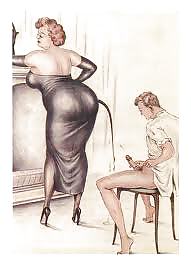 Erotischen Zeichnungen Aus Der Vergangenheit (vintage) -l1390- #11176974